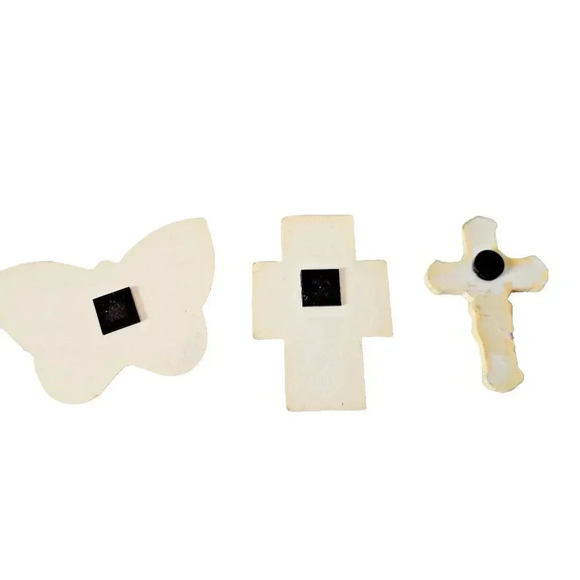 Refrigerator Magnets Religious Lot of 3 Bless This Home Cross Gods Love - Picture 2 of 2